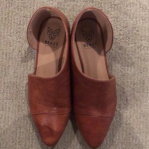 Chestnut brown slip on shoes